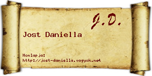Jost Daniella névjegykártya